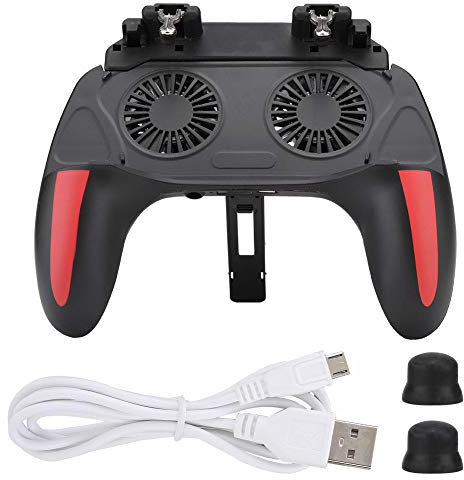 Handy-Gamecontroller ohne Rauschen Dual-Lüfter, Wärmeableitungs-Gamepad-Griff, Ergonomisches Smartphone-Gamepad für 4,7-6,5-Zoll-Telefone
