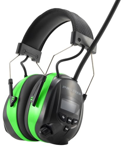 PROTEAR Cuffie Antirumore Bluetooth con radio DAB/DAB+/FM, microfono integrati, per taglio, segatura, officina,SNR 30dB