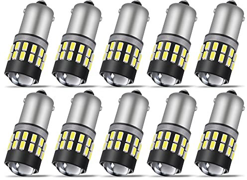 TABEN BA9S T4W Lampadine LED per Auto 12V-24V Lente per proiettore 800LM 3014 30SMD Lampada Bianca 6000K per Interni Auto Luci Targa Luci a Cupola Luci Mappa Indicatori di direzione (10 Pezzi)