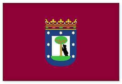 12cm! Klebe-Folie Wetterfest Made-IN-Germany Madrid City Flag car K1598 UV&Waschanlagenfest Auto-Aufkleber Sticker Decal