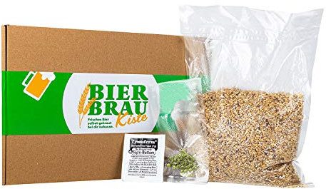 Braupartner BierbrauKiste Nachfüllpack DUNKLES | Echte Rohstoffe | zum Nachbestellen und erneuten Brauen mit dem Bierbrauset