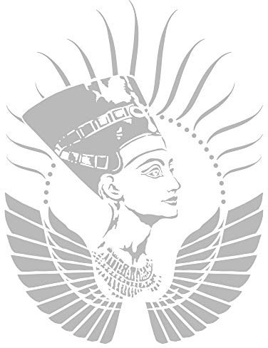 Ideen mit Herz Metallic Bügeltransfer | glänzend | DIN A4 | Textilien wie T-Shirts & Taschen mit Bügelmotiven verzieren | Bilder schnell & einfach aufbügeln | DIY Textildesign (Nofretete | silber)