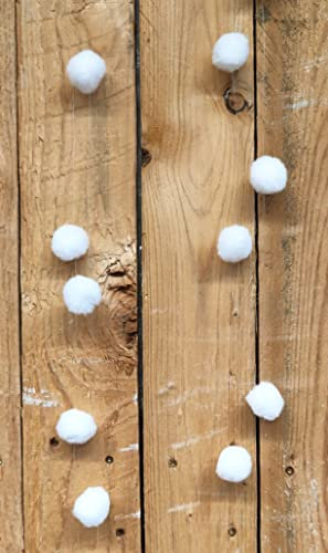 DARO DEKO Schneeball Girlande 180cm - Schneekugel Christbaumschmuck