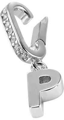 Anhänger CHARMS BUCHSTABEN für Armband Bettelarmband für Damen Tricolor Gold Silber Roségold inkl. Geschenkverpackung (P)