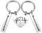 PiercingJak 2PCS Porte-clés Cœur Couple Amoureux Amour Personnalisé Gravé Pour Moi Tu Es Le Seul Puzzle Séparable Trousseau Pendentif Acier Inoxydable Cadeau Anniversaire Saint-Valentin-Argent