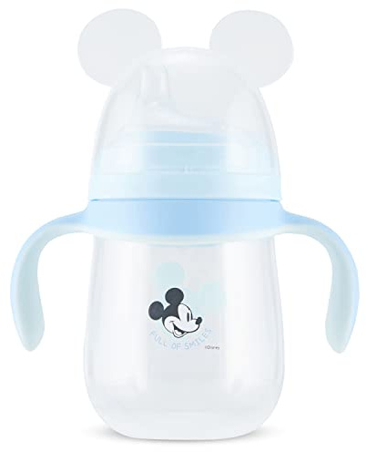 Disney Sippy Cups for Toddlers, Learner Sippy Cups for Kids with Pacifier, BPA-Free Trainer Cup with Handles, Leak-Proof Minnie Mouse and Mickey Mouse Sippy Cups, Perfect Unisex Gift for Children