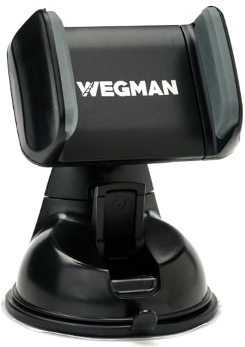 Wegman Handyhalterung Auto Saugnapf (Super Kompakt) 360° Drehbar, für Armaturenbrett & Windschutzscheibe, Gel Saugnapf, Einhand Bedienung, KFZ Handy Halterung, Universelle Smartphone Autohalterung