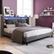 FEZTOY Doppelbett mit Schrank, 2023 Neu jugendbett mit Bücherregal & LED-Beleuchtung, Grau Bett mit Regalwand, Funktionsbett, Kinderbett, Jugendbett, Bettliege (160x200cm-led)