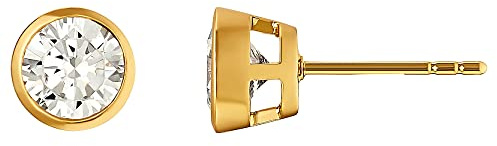 Heideman Ohrringe Herren Lukas aus Edelstahl Ohrstecker gold farbend für Männer mit Stein weiß