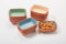 Aspira Mediterannes Schalenset eckig 13x9x3,5cm 12er Set, Auflaufform, Dessert Schalen, Cazuela Schalen