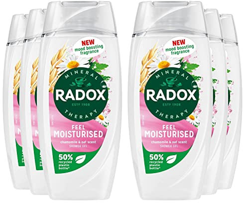 Radox Mineral Therapy Feel Moisturised Shower Gel with Chamomile & Oat Scent- 225ml (Pack of 6)