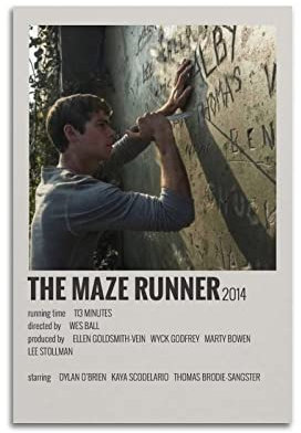 The Maze Runner Film-Leinwand-Poster, Raumdekoration, ästhetisches Poster, künstlerisches Poster für Schlafzimmer, Wohnzimmer, Wände, 30 x 45 cm, ungerahmt