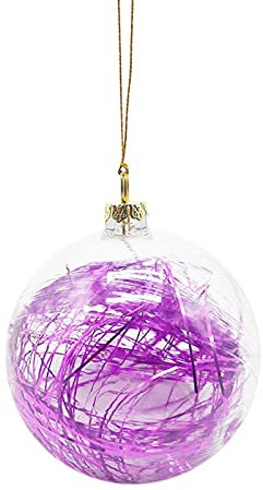 Weihnachtskugeln Kunststoff Rot und Weiß Ball Weihnachten Weihnachtsschmuck Ornamente Kugeln Baumschmuck 1PC Weihnachten Home Decor Blumen Wandregal Garten Plastik Kleine Bälle für (Purple, One Size)