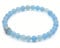 LAVISA Edelstein Armband - Echte Naturstein Perlen | Kristalle, Heilsteine | Onesize Unisex (Aquamarin 6mm)