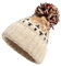 Fulenyi Wintermütze mit Bommel Bunt,Strickmütze mit Bommel, Bommelmützen, Weiche Mütze, Schneemütze für kaltes Wetter und Outdoor, Wintermütze für Damen und Mädchen