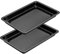 Dr Oetker 9929550 Lot de 2 plats à four, Cuisson pizza four, Plat de cuisson, Plaque à pâtisserie, Plat four, Pizza, Plaque pâtisserie, Acier, Email, Noir, 42 x 29 x 4 cm