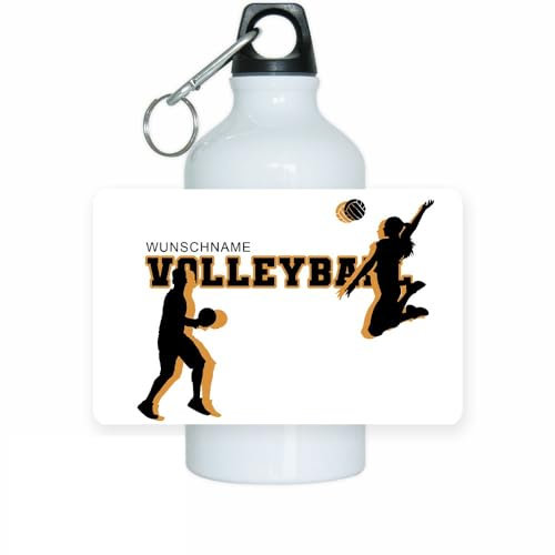 Eurofoto Trinkflasche mit Namen und Motiv mit Volleyball | Motiv-Trinkflasche mit Hobby personalisiert