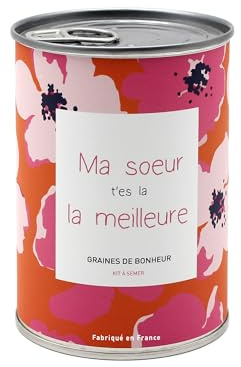 Mauvaises Graines - Kit de Fleurs à Semer en Boîte - Graines de Fleurs Colorées - Cadeau Original Soeur, Fête de Famille, Anniversaire, Collègue - Simple à Utiliser - 100% Fabriqué en France (Soeur)