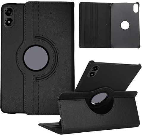 Heremore Funda Compatible con Xiaomi Redmi Pad Pro 12,4 Pulgada Tableta 2024, Multiángulo Carcasa Cuero PU Soportes Giratorios de 360°