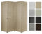 HEXIM Paravent 180x180 cm - Trennwand 4-teilig klappbar für Innenbereich - Raumteilung Büro Homeoffice Stellwand Privatsphäre freistehend (LR192-creme)
