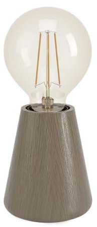 EGLO Tischlampe Asby, Deko Tischleuchte japanisch, Nachttischlampe aus Holz in Dunkelbraun, Tisch Lampe für Wohnzimmer und Schlafzimmer, FSC-zertifiziert, E27 Fassung