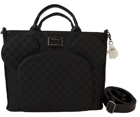Loungefly Mickey Mouse wandelbarer Rucksack und Tragetasche, Karierte Textur