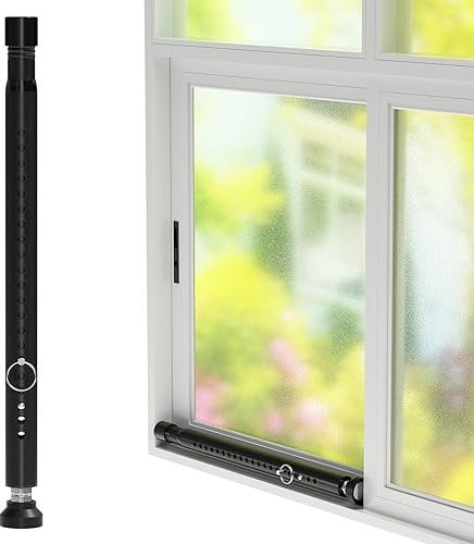 Barra di sicurezza da 120 cm, protezione per finestre, protezione anti-effrazione, serratura regolabile, barra di sicurezza per finestra, diametro 25 mm, asta di sicurezza per casa, appartamento,