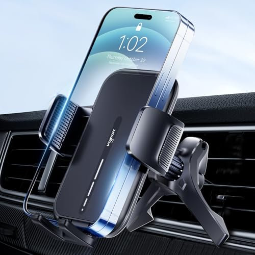 Support de téléphone portable pour voiture, clip de ventilation mains libres avec pince large profonde, support universel pour téléphone portable Big Heavy iPhone 16 15, étui épais, porte-carte