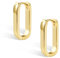ALEXCRAFT Orecchini Spessi Quadrati Piccoli Chunky Geometrici Donna Argento 925 Ipoallergenico 14K Oro a Cerchio per Gioielli Regali