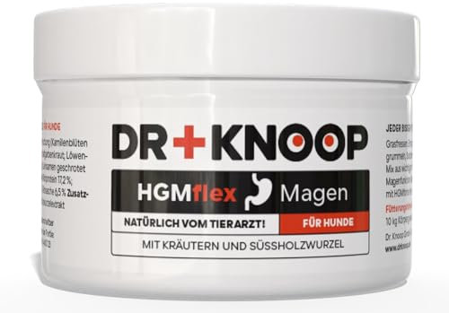 Hund Magenschutz - frisst Gras dann manchmal schaumiger weisslicher Schleim - Sodbrennen wegen Magensäure, natürlicher Säureblocker, nicht Ulmenrinde oder Heilerde - HGMflex Magen, 60 g