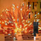 Partenopea Catena luminosa 300 mini luci di Natale micro LED stringa luce calda fissa + luce bianca fredda intermittente flash filo color rame modellabile da 30 mt esterno e interni IP44 31V