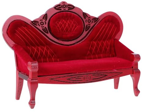 KOMBIUDA Retro Möbel Modell Mini Puppenhaus Sofa 1PC Miniatur Sofa Set Dekorative Design