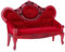 KOMBIUDA Retro Möbel Modell Mini Puppenhaus Sofa 1PC Miniatur Sofa Set Dekorative Design