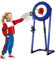 Target Throwing Game Set - Dart and Axe Throwing Game - Includes 2 axes, 2 six-point darts and 2 darts - Perfect for indoor and outdoor yard games,Blue-Round