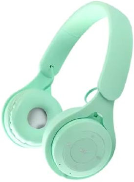 Kids Childrens Headphones Wireless Bluetooth Headset On Ear Earphone Foldable (Green)