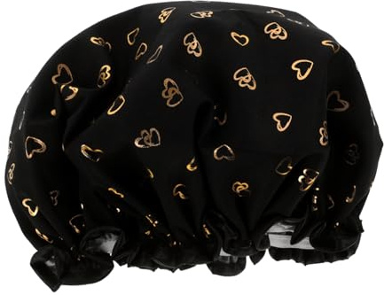 TOPPERFUN Doppellagige Duschhaube Damen Extra Groß Haarkappe für Langes Haar Bad Haube mit Elastischem Sitz Haarkur Haarschutz Badezubehör