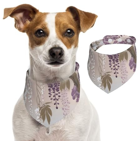 Hundehalstuch, Katzen-Halstuch, violett, Weinrebe, 1 Stück, Hundezubehör für kleine Hunde
