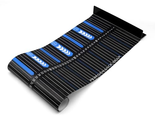 Pro Tackle STRIKE Measure Tape – Fisch-Maßband für Angler in 3 Größen – Fischschonend, extra breit, mit Kunststoffanschlag & farbiger Skalierung – Angelmaßband für Zander, Hecht & Forelle (140x30cm)