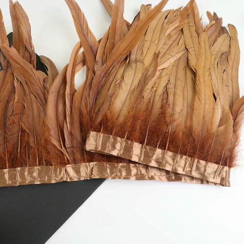 SIHAOYY 10Meters Rooster Tail Feathers Trim 25-30cm Coque Feathers Trimming For Handiwork Crafts Carnival Dress Skirt Costumes Plumes