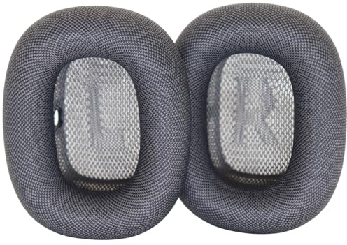 Ersatz Ohrpolster Kompatibel mit AirPods Max Over-Ear-Kopfhörer, AirPods Max Zubehör,Premium Ersatzpolster mit strapazierfähigem Netzstoff und weicherem Schaumstoff (schwarz)