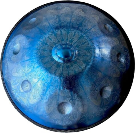 KOCAN Handpan Drum Instrument, 22 Inch 9 Notes, B | 432Hz Steel Hand Pan, Ancient Pattern Design, Manually Tapped Percussion, For Yoga Meditation Music Performance