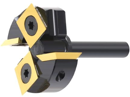 Gedourain Spoilboard Surfacing-Fräser, Effizient, 4 Rillen, 1-3/8 Zoll, Ti-beschichtet, Zum Glätten von Abfallbrettern, CNC-Maschinen, Legierter Stahl für Holzbearbeitungsprojekte
