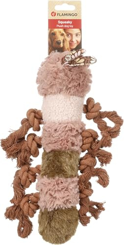 Flamingo Spielzeug ROZETTE RAUPE MIT Seil Altrosa 36x20x8CM