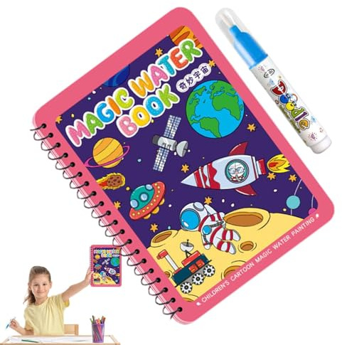Libro Sull'acqua | Libri Da Colorare Con Penne Ad Acqua Per Bambini Da 1 A 3 Anni | Set Da Pittura, Giocattolo Didattico, Regalo Educativo Per Compleanno, Pasqua, Cestino Didattico