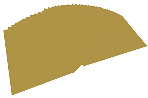 folia 6465 - Tonpapier gold matt, DIN A4, 130 g/qm, 100 Blatt - zum Basteln und kreativen Gestalten von Karten, Fensterbildern und für Scrapbooking