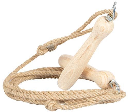 Springseil aus Hanf mit verstärkter Mitte und Holzgriffen