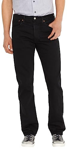 Levi's Herren Jeanshose 501 Original mit Knopfleiste, Straight Fit, Stonewashed Black, W29/L34