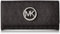 Michael Kors kontinentale Brieftasche aus PVC, für Damen Gr. Einheitsgröße, schwarz
