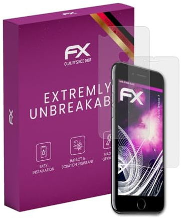 atFoliX Glasfolie kompatibel mit Apple iPhone 7 Panzerfolie, 9H Hybrid-Glass FX Schutzpanzer Folie (1er Set)