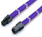 Shakmods 4 Pin ATX CPU Motherboard Sleeved Extension Cable 30cm + 2 Cable Combs (Purple)
